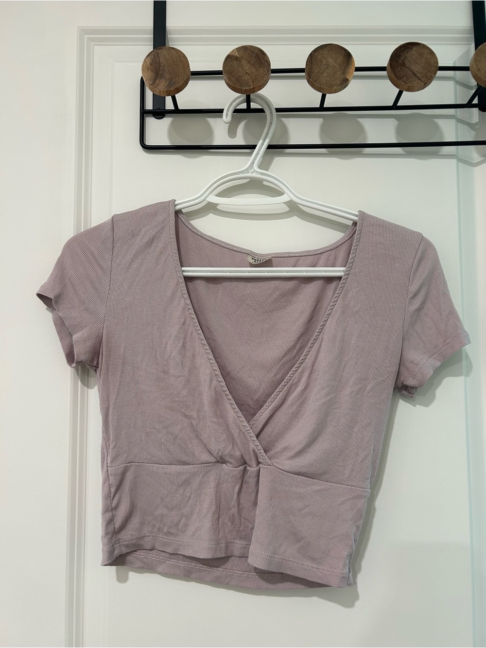 Sunday Best Dusty Mauve Wrap Crop Top